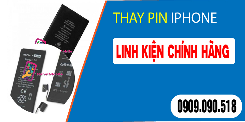 Hình 2: Thay Pin Iphone linh kiện chính hãng 